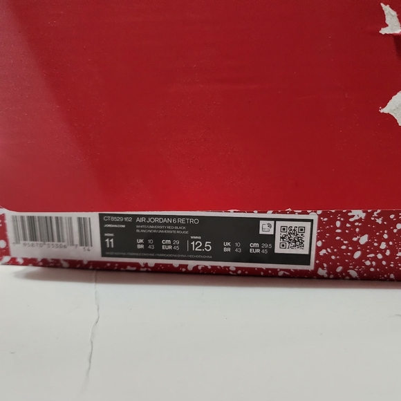 Nike Air Jordan Retro 6 red Oreo size 11 - Picture 6 of 6